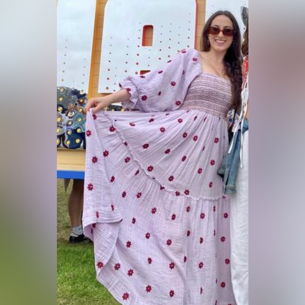 Floral Maxi Dress dahlia by free people sz S /p